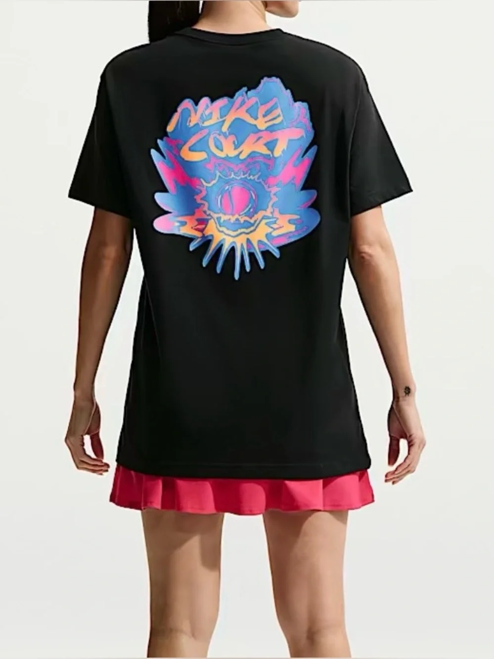 Nike Slam Women's Dri-FIT Tennis T-Shirt Black Size M